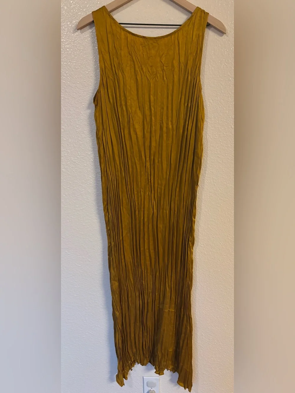 EILEEN FISHER Crushed Cupro Scoop Neck Dress